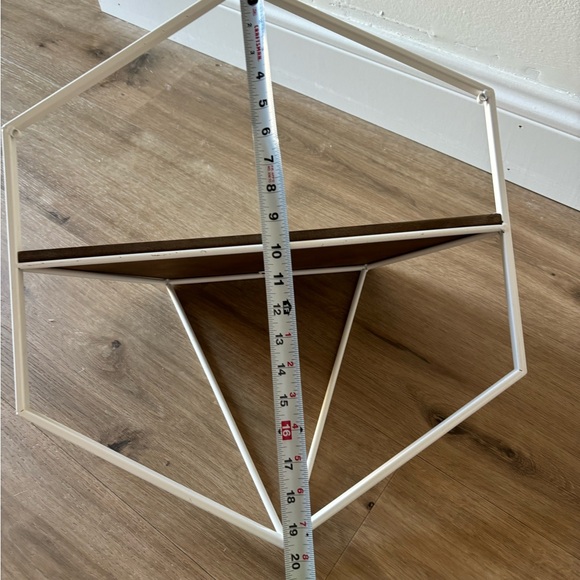 White & Wood Hexagon Shelf - Picture 4 of 5